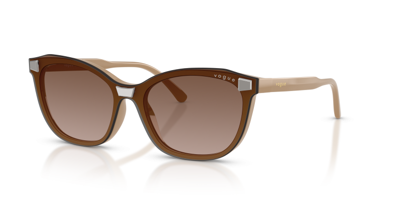 แว่นกันแดด Vogue VO5746S-33261W Full Taupe Clear Vogue VO5746S-33261W แว่นกันแดดทรงผีเสื้อโทนสี Full Taupe เลนส์ใส สำหรับผู้หญิง