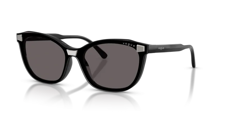 Vogue VO5746S-W44/1W แว่นกันแดดทรงผีเสื้อสีดำเลนส์ใส คอลเลกชันใหม่ สำหรับผู้หญิง