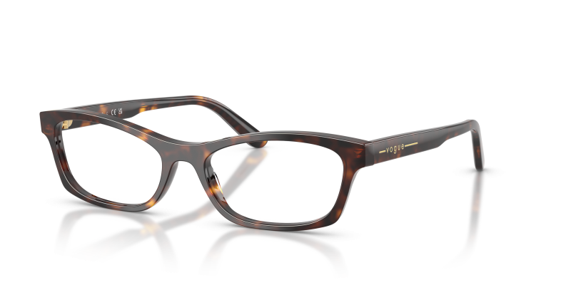 กรอบแว่นสายตา Vogue VO5747F-W656 Dark Havana แว่นสายตา Vogue VO5747F-W656 มุมเฉียง สีฮาวานาเข้ม สำหรับผู้หญิง