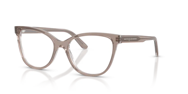 กรอบแว่นสายตา Vogue VO5748-3324 Top Transparent Brown Transparent Grey แว่นสายตา Vogue VO5748-3324 มุมเฉียง สีด้านบนสีน้ำตาลโปร่งใส/สีเทาโปร่งใส สำหรับผู้หญิง
