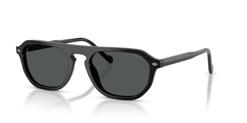 แว่นกันแดด Vogue VO5752S-W44/87 Black Dark Grey แว่นกันแดด Vogue VO5752S-W44/87 มุมเฉียง สีดำ สำหรับผู้ชาย