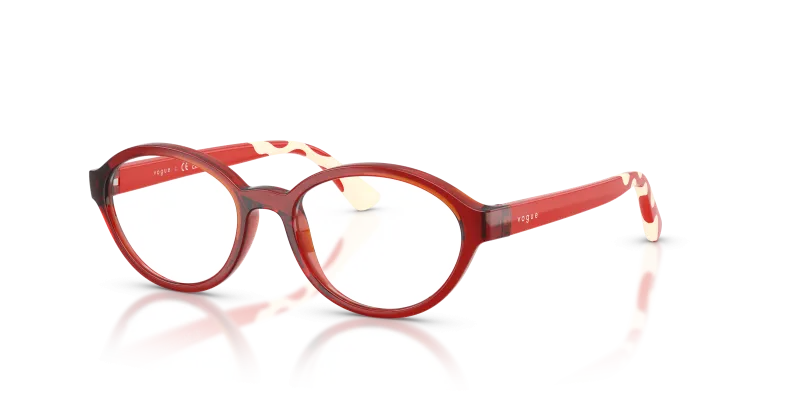 กรอบแว่นสายตา Vogue VY2043-3278 Transparent Red Vogue VY2043 3278 แว่นสายตาแดงโปร่งใส สำหรับเด็ก