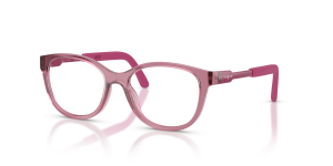แว่นสายตา Vogue VY2049-2613 มุมเฉียง สีกุหลาบเข้มโปร่งใส สำหรับเด็กผู้หญิง