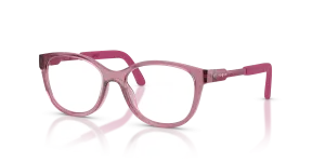 แว่นสายตา Vogue VY2049-2613 มุมเฉียง สีกุหลาบเข้มโปร่งใส สำหรับเด็กผู้หญิง