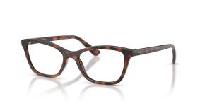 แว่นสายตา Vogue VY2051-2718 มุมเฉียง สีฮาวานาเข้มเต็มกรอบ สำหรับเด็กผู้หญิง