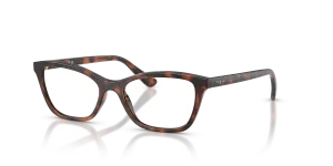 แว่นสายตา Vogue VY2051-2718 มุมเฉียง สีฮาวานาเข้มเต็มกรอบ สำหรับเด็กผู้หญิง