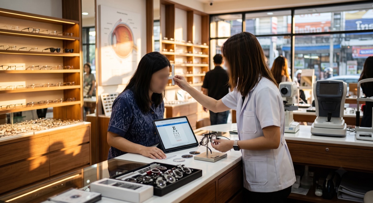 วัดสายตาออนไลน์ใช้คัดกรองก่อนเข้าร้านแว่นได้แค่ไหน eyecare featured