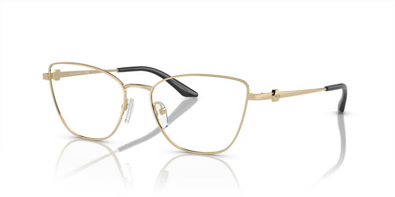 กรอบแว่นสายตา Armani Exchange AX1063-6110 Shiny Pale Gold แว่นสายตา Armani Exchange AX1063-6110 มุมเฉียง สีทองอ่อนมันเงา สำหรับผู้หญิง