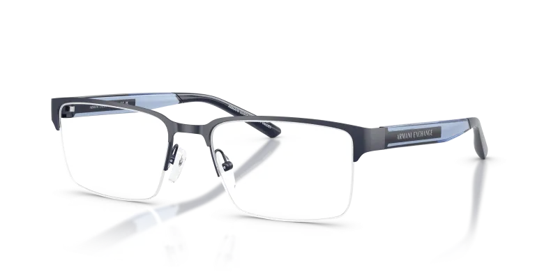แว่นสายตา Armani Exchange AX1075-6130 มุมเฉียง สีน้ำเงินด้าน สำหรับผู้ชาย