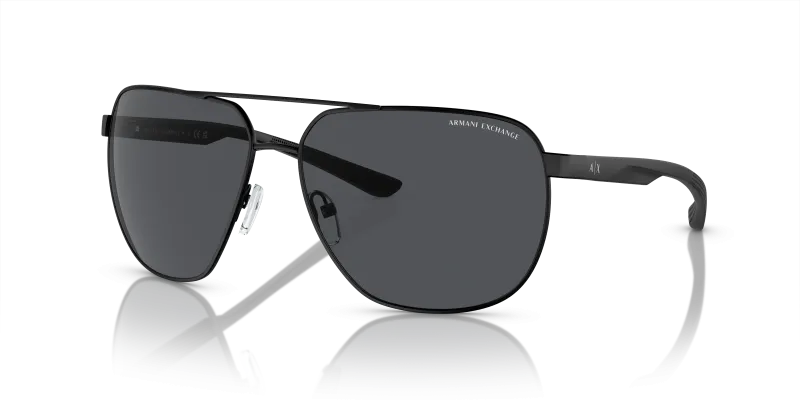 แว่นกันแดด Armani Exchange AX2047S-600087 Matte Black Dark Grey แว่นกันแดด Armani Exchange AX2047S-600087 มุมเฉียง สีดำด้าน สำหรับผู้ชาย