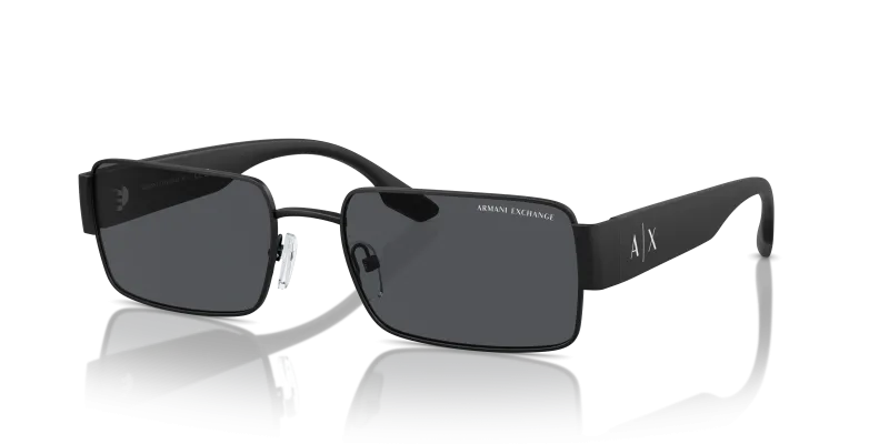 แว่นกันแดด Armani Exchange AX2052S-600087 Matte Black Dark Grey แว่นกันแดด Armani Exchange AX2052S-600087 มุมเฉียง สีดำด้าน สำหรับผู้ชาย