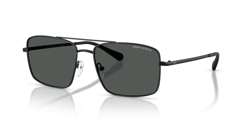 แว่นกันแดด Armani Exchange AX2054S-600087 Matte Black Dark Grey แว่นกันแดด Armani Exchange AX2054S-600087 มุมเฉียง สีดำด้าน สำหรับผู้ชาย