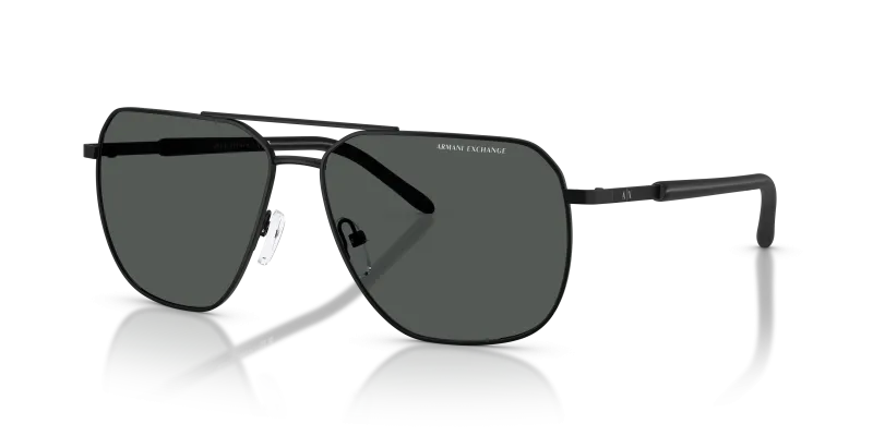 แว่นกันแดด Armani Exchange AX2057S-600087 Matte Black Dark Grey แว่นกันแดด Armani Exchange AX2057S-600087 มุมเฉียง สีดำด้าน สำหรับผู้ชาย