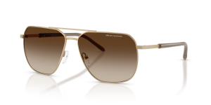 แว่นกันแดด Armani Exchange AX2057S-612113 มุมเฉียง สี Matte Pale Gold สำหรับผู้ชาย