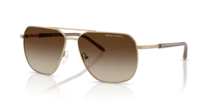 แว่นกันแดด Armani Exchange AX2057S-612113 มุมเฉียง สี Matte Pale Gold สำหรับผู้ชาย