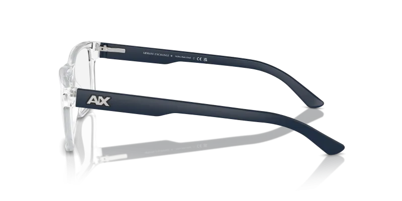 แว่นสายตา Armani Exchange AX3016-8033 มุมข้าง ขาแว่นสีน้ำเงินด้าน
