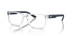 แว่นสายตา Armani Exchange AX3016-8033 มุมเฉียง สีใสประกาย สำหรับผู้ชาย