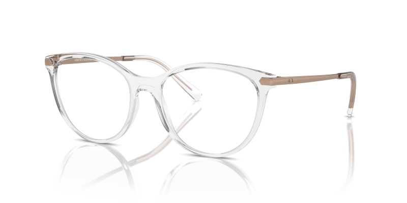 กรอบแว่นสายตา Armani Exchange AX3078-8333 Shiny Crystal แว่นสายตา Armani Exchange AX3078-8333 มุมเฉียง สีใสประกาย สำหรับผู้หญิง