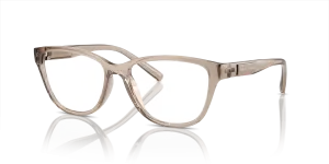 แว่นสายตา Armani Exchange AX3111U-8344 มุมเฉียง สีน้ำตาลโปร่งใสประกาย สำหรับผู้หญิง