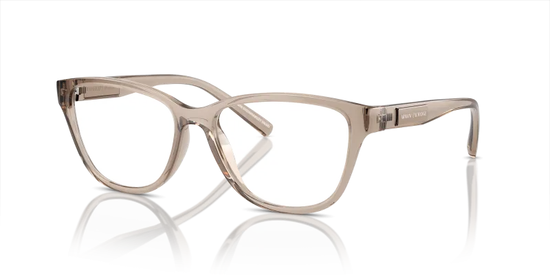 แว่นสายตา Armani Exchange AX3111U-8344 มุมเฉียง สีน้ำตาลโปร่งใสประกาย สำหรับผู้หญิง