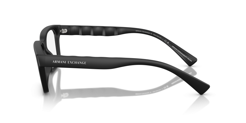 แว่นสายตา Armani Exchange AX3116F-8078 มุมข้าง ขาแว่นสีดำด้าน