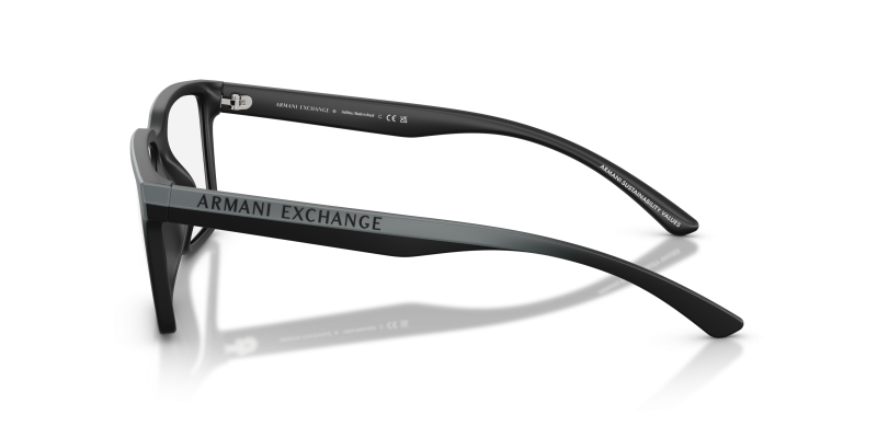 แว่นสายตา Armani Exchange AX3129U-8388 มุมข้าง ขาแว่นไล่ระดับสีเทาด้าน