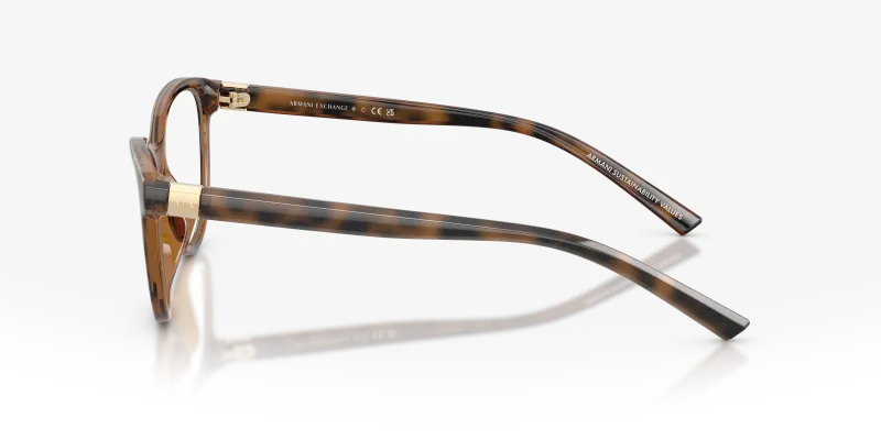 แว่นสายตา Armani Exchange AX3138U-8213 มุมข้าง ขาแว่นสีฮาวานาเข้ม