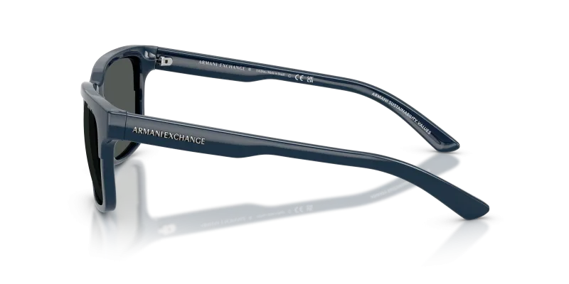 แว่นกันแดด Armani Exchange AX4026S-840087 มุมข้าง ขาแว่นสีน้ำเงินกรมท่าประกาย