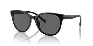 แว่นกันแดด Armani Exchange AX4144SU-815887 มุมเฉียง สีดำประกาย สำหรับผู้หญิง
