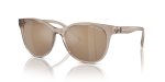 แว่นกันแดด Armani Exchange AX4144SU-83447P Shiny Transparent Brown Brown Mirror Gold แว่นกันแดด Armani Exchange AX4144SU-83447P มุมเฉียง สีน้ำตาลโปร่งใสประกาย สำหรับผู้หญิง