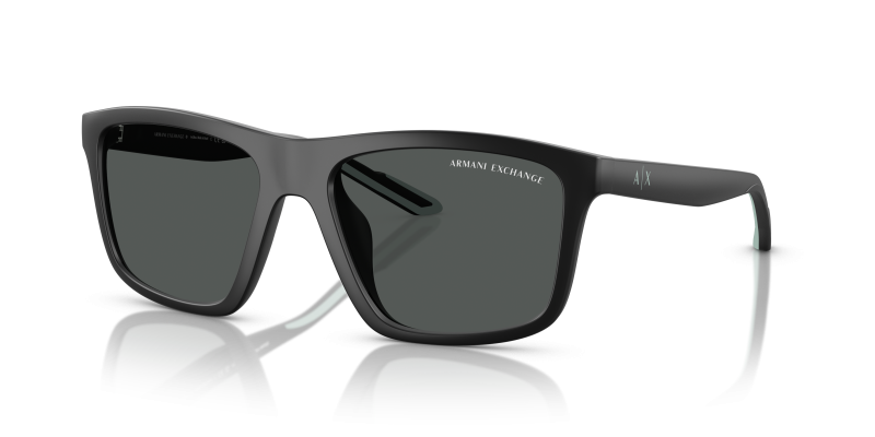 แว่นกันแดด Armani Exchange AX4149SU-805887 Matte Black Dark Grey แว่นกันแดด Armani Exchange AX4149SU-805887 มุมเฉียง สีดำด้าน สำหรับผู้ชาย
