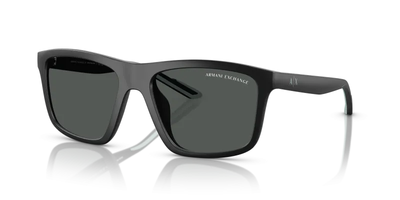 แว่นกันแดด Armani Exchange AX4149SU-805887 Matte Black Dark Grey แว่นกันแดด Armani Exchange AX4149SU-805887 มุมเฉียง สีดำด้าน สำหรับผู้ชาย