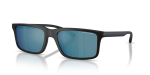 แว่นกันแดด Armani Exchange AX4157SU-807855 Matte Black Dark Blue Mirror แว่นกันแดด Armani Exchange AX4157SU-807855 มุมเฉียง สีดำด้าน สำหรับผู้ชาย