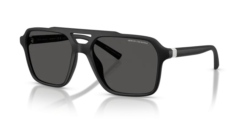 แว่นกันแดด Armani Exchange AX4166SU-807887 Matte Black Dark Grey แว่นกันแดด Armani Exchange AX4166SU-807887 มุมเฉียง สีดำด้าน สำหรับผู้ชาย