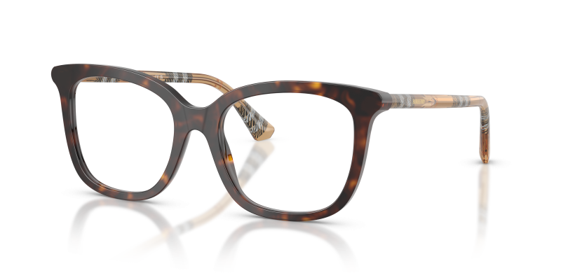 กรอบแว่นสายตา Burberry BE2430F-4216 Dark Havana แว่นสายตา Burberry BE2430F-4216 มุมเฉียง สีฮาวานาเข้ม สำหรับผู้หญิง