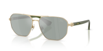 แว่นกันแดด Burberry BE3166-110982 Light Gold Petrol Green Mirror Silver แว่นกันแดด Burberry BE3166-110982 มุมเฉียง สีทองอ่อน สำหรับผู้ชาย