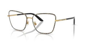 แว่นสายตา Dolce & Gabbana DG1359-1364 มุมเฉียง สี Gold/Leo สำหรับผู้หญิง
