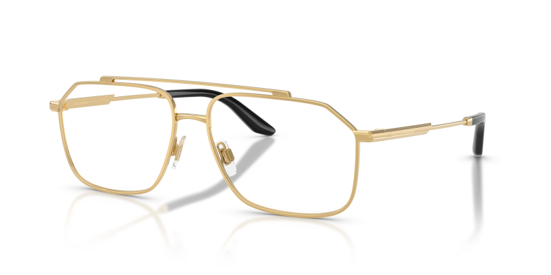 กรอบแว่นสายตา Dolce & Gabbana DG1364-02 Gold แว่นสายตา Dolce & Gabbana DG1364-02 มุมเฉียง สีทอง สำหรับผู้ชาย