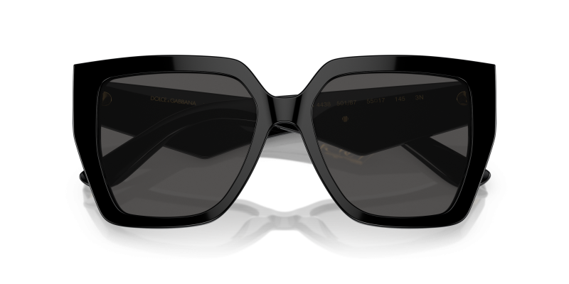 แว่นกันแดด Dolce & Gabbana DG4438F-501/87 close-up ด้านหน้า