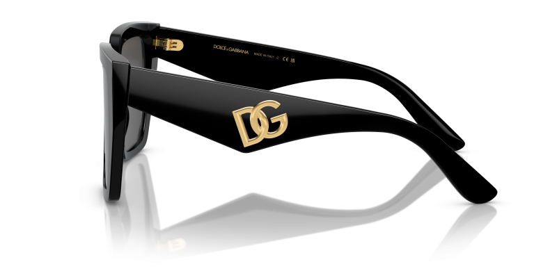 แว่นกันแดด Dolce & Gabbana DG4438F-501/87 มุมข้าง ขาแว่นสีดำ