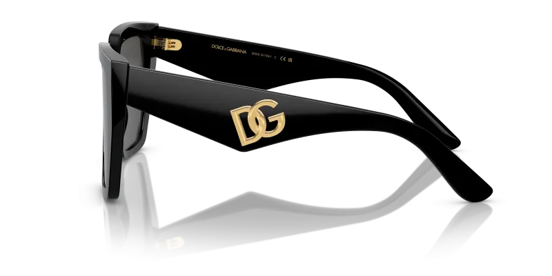 แว่นกันแดด Dolce & Gabbana DG4438F-501/87 มุมข้าง ขาแว่นสีดำ