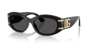 แว่นกันแดด Dolce & Gabbana DG4502-501/87 มุมเฉียง สีดำ สำหรับผู้หญิง