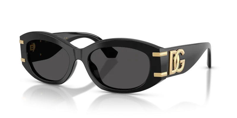 แว่นกันแดด Dolce & Gabbana DG4502-501/87 Black Dark Grey แว่นกันแดด Dolce & Gabbana DG4502-501/87 มุมเฉียง สีดำ สำหรับผู้หญิง