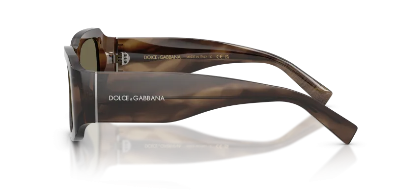แว่นกันแดด Dolce & Gabbana DG4503-3200/3 มุมข้าง ขาแว่นสีบุหรี่แถบ