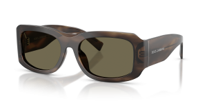 แว่นกันแดด Dolce & Gabbana DG4503-3200/3 มุมเฉียง สีบุหรี่แถบ สำหรับผู้ชาย