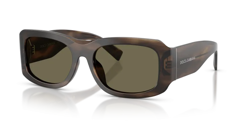แว่นกันแดด Dolce & Gabbana DG4503-3200/3 มุมเฉียง สีบุหรี่แถบ สำหรับผู้ชาย