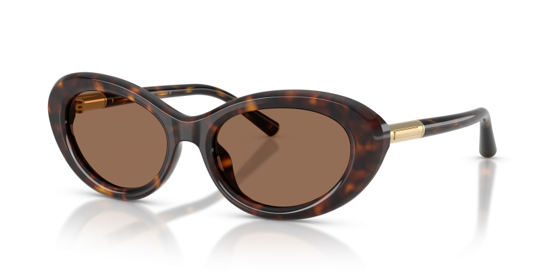 แว่นกันแดด Dolce & Gabbana DG4519-502/73 มุมเฉียง สีฮาวานา สำหรับผู้หญิง