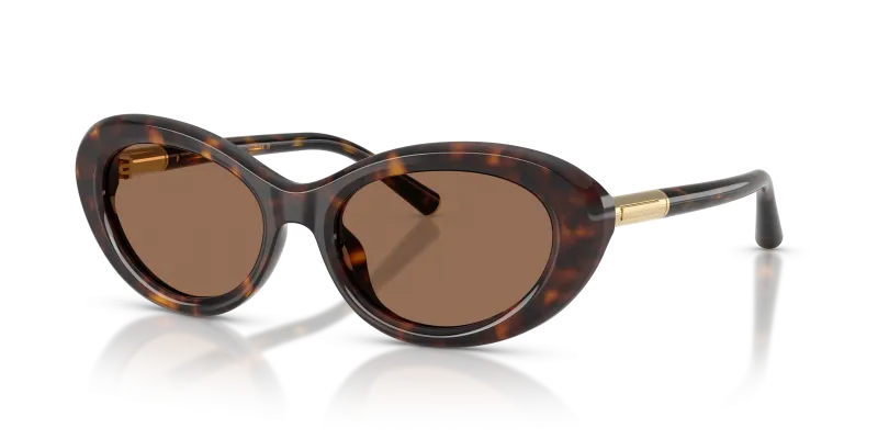 แว่นกันแดด Dolce & Gabbana DG4519-502/73 มุมเฉียง สีฮาวานา สำหรับผู้หญิง