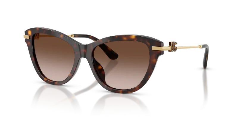 แว่นกันแดด Dolce & Gabbana DG4534-502/13 มุมเฉียง สีฮาวานา สำหรับผู้หญิง