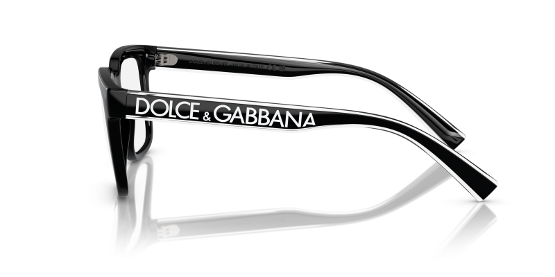แว่นสายตา Dolce & Gabbana DG5101-501 มุมข้าง ขาแว่นสีคริสตัล/ดำ